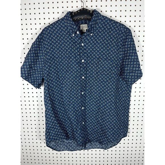 J.Crew floral print button down linen shirt size L - Picture 1 of 5